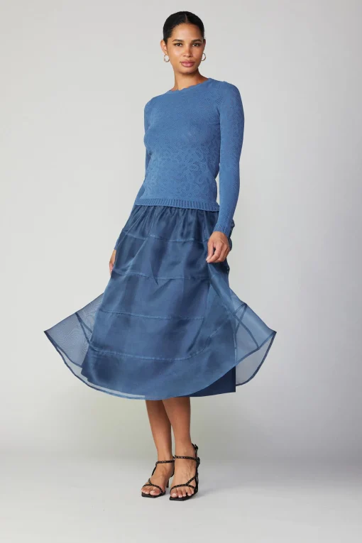 Scalloped Knit Top