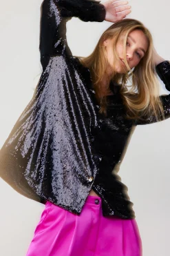 Sequin Buttonup Shirt