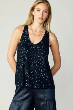 Sequin Sleeveless Top