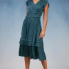 Sereia Pleated Midi Dress