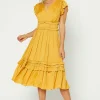 Sereia Pleated Midi Dress