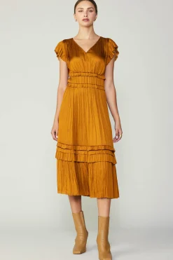 Sereia Pleated Midi Dress