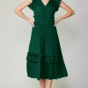 Sereia Pleated Midi Dress