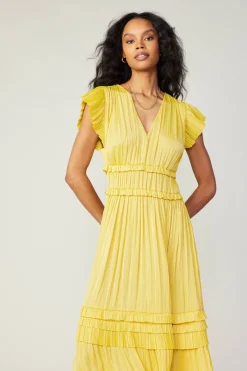 Sereia Pleated Midi Dress