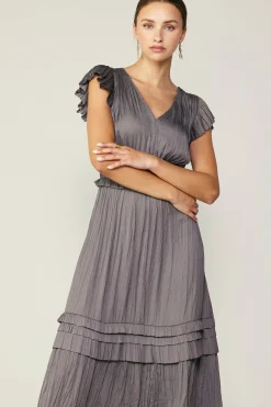 Sereia Pleated Midi Dress