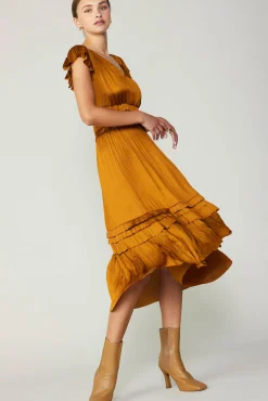 Sereia Pleated Midi Dress