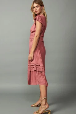 Sereia Pleated Midi Dress