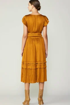 Sereia Pleated Midi Dress