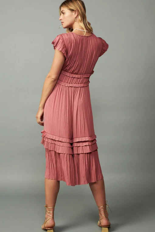 Sereia Pleated Midi Dress