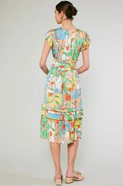Sereia Pleated Midi Dress