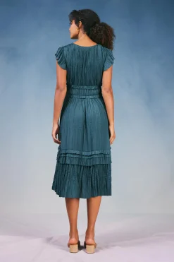 Sereia Pleated Midi Dress