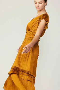 Sereia Pleated Midi Dress
