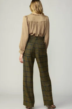 Shirred Jacquard Blouse