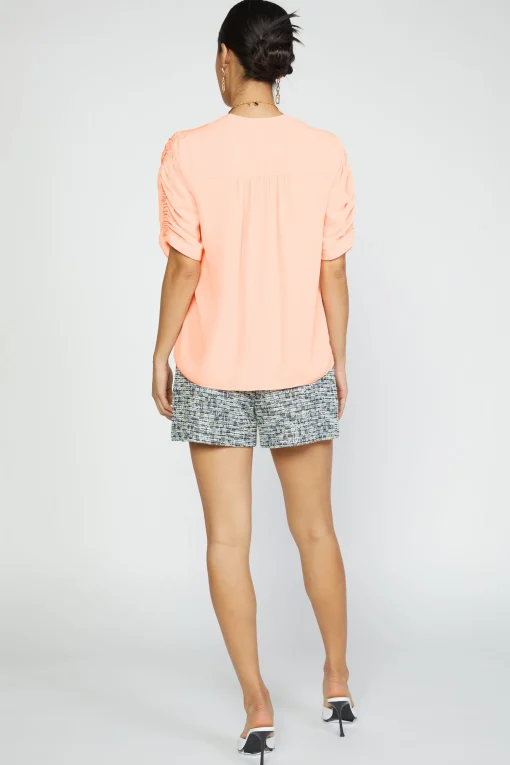 Shirred Sleeve Blouse