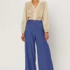 Shirred Wide Leg Pants