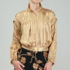 Shirred Zip Up Jacket