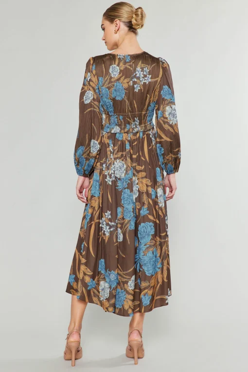 Sidonie Pleated Midi Dress