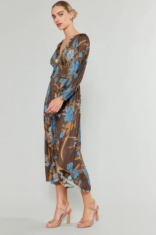 Sidonie Pleated Midi Dress