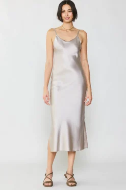 Silk Bias Midi Dress