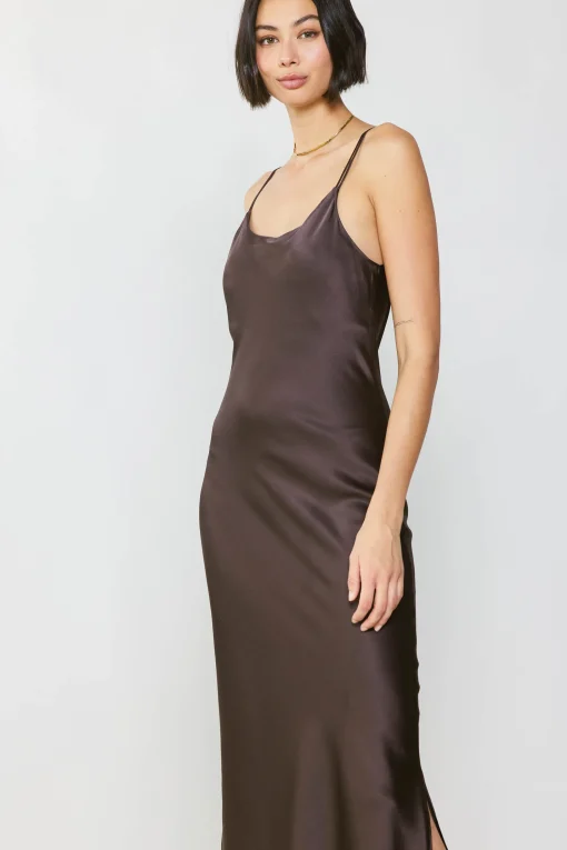 Silk Bias Midi Dress