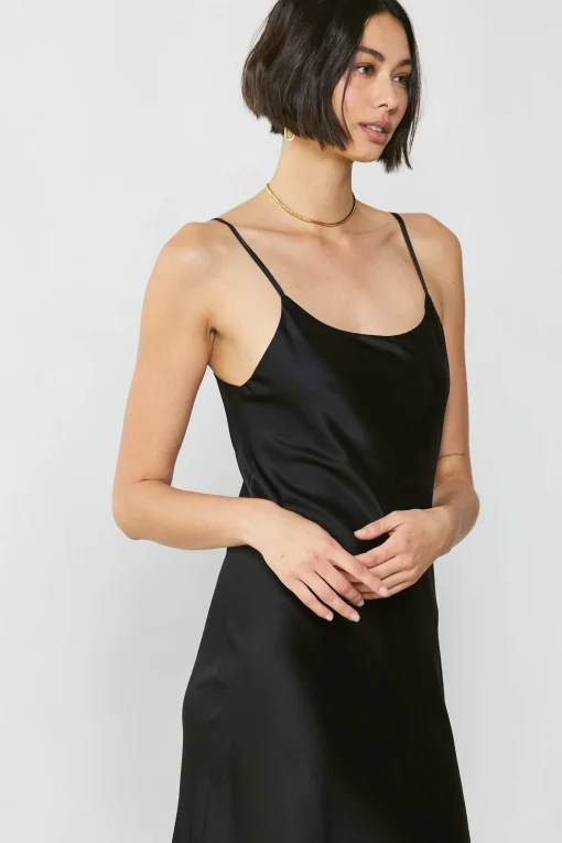 Silk Bias Midi Dress