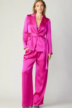 Silky Belted Blazer