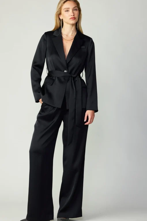 Silky Belted Blazer