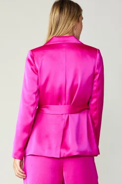 Silky Belted Blazer