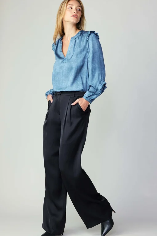 Silky Pintucked Trousers