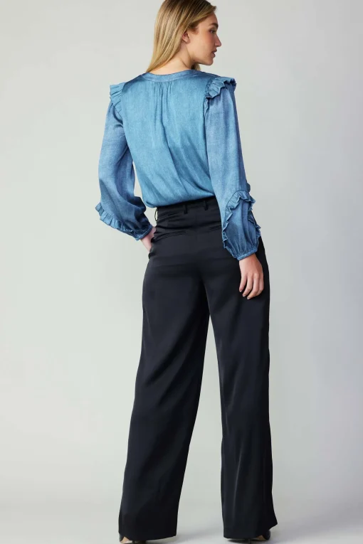 Silky Pintucked Trousers
