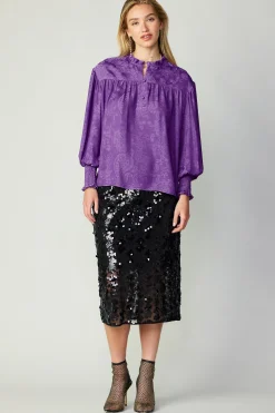 Smocked Cuff Blouse