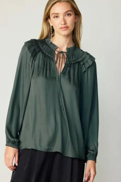 Smocked Shoulder Blouse