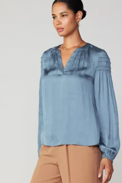 Smocked Sleeve Blouse