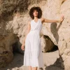 Smocked Waist Halter Midi Dress
