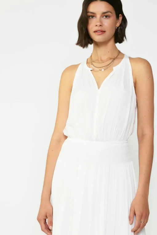 Smocked Waist Halter Midi Dress