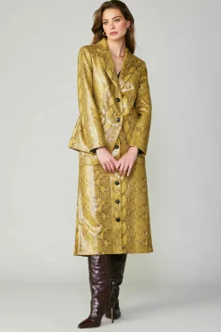 Snakeskin Welt Pocket Blazer