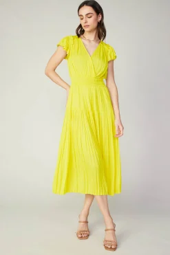 Sophia Flutter Sleeve Midi Dress