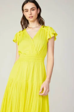 Sophia Flutter Sleeve Midi Dress