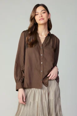 Split Neck Buttoned Shirt