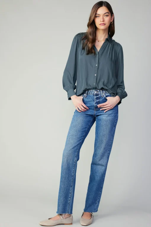 Split Neck Buttoned Shirt