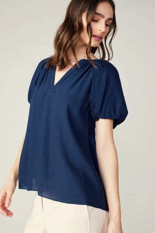 Split Neckline Top