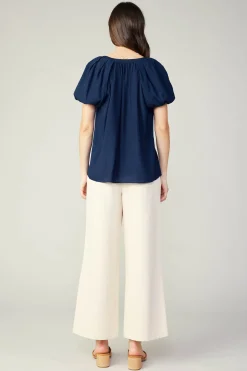 Split Neckline Top