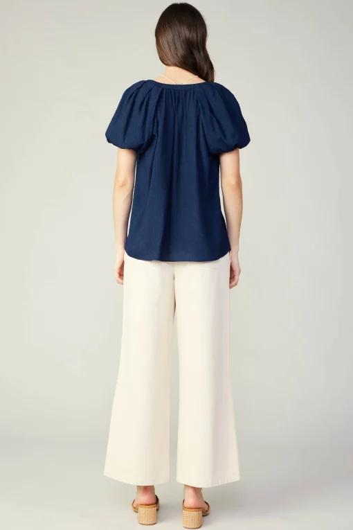 Split Neckline Top