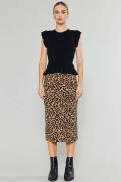 Spotted Knit Skirt