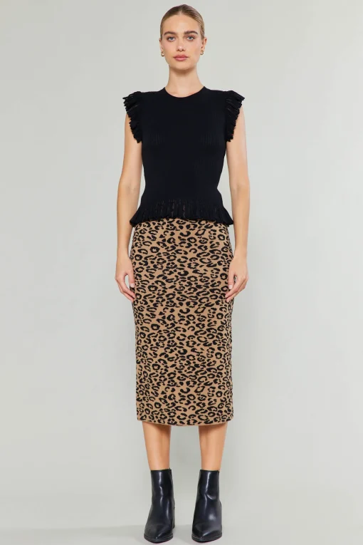 Spotted Knit Skirt