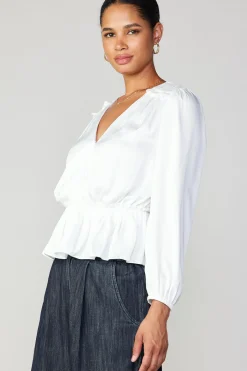 Surplice Peplum Blouse