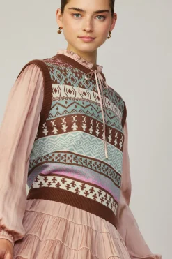 Sweater Vest Blouse