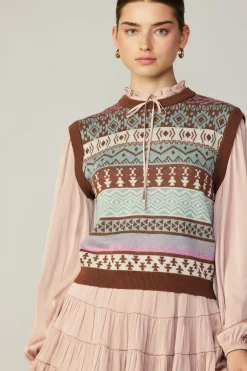 Sweater Vest Blouse