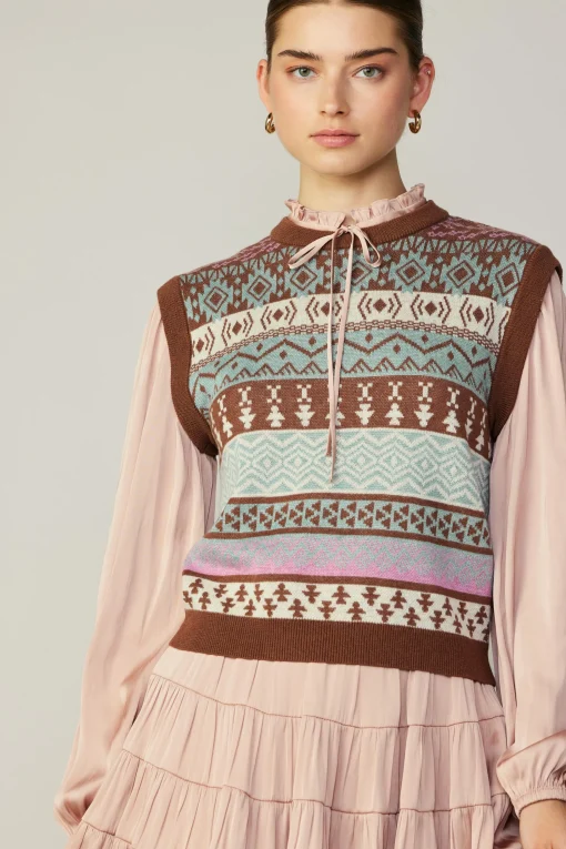 Sweater Vest Blouse