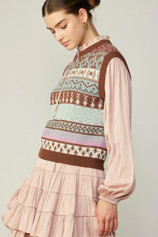 Sweater Vest Blouse